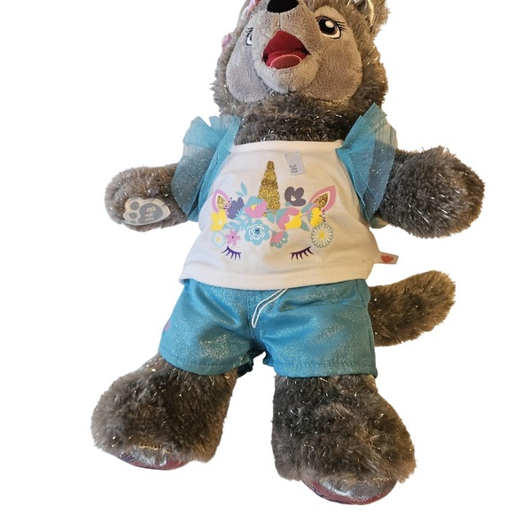 Other - Great‎ Wolf Lodge Violet the Wolf Plush Stuffed Animal with Outfit 6th Birthday